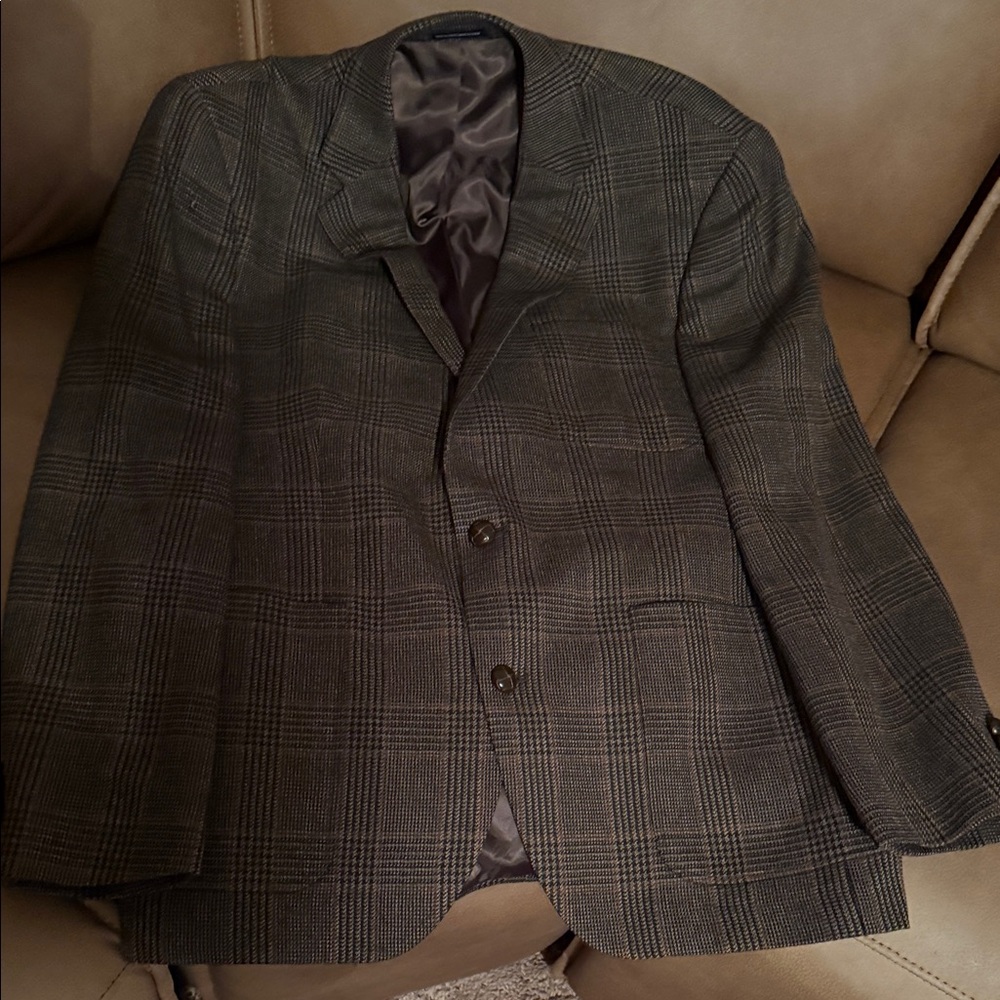 Stafford Charcoal Plaid Blazer